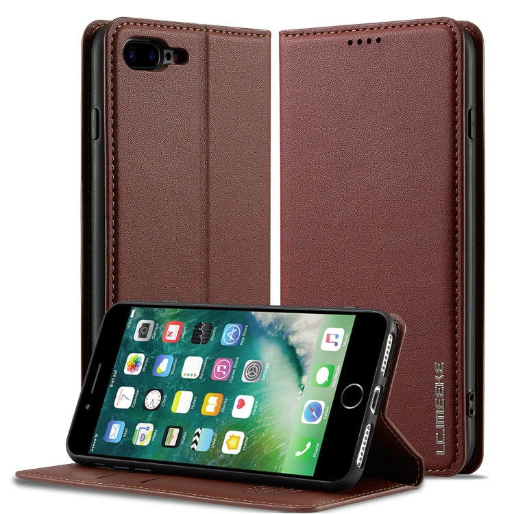Custodia per telefono in PU con texture fine e satinata serie L1 LC.IMEEKE, For iPhone XR, For iPhone XS Max, For iPhone 7 Plus / 8 Plus