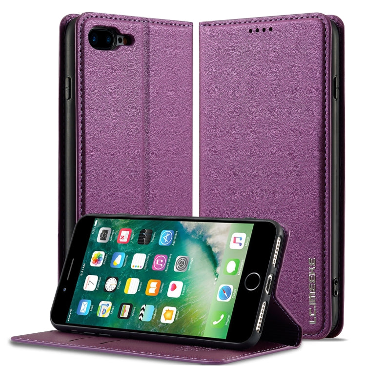 Custodia per telefono in PU con texture fine e satinata serie L1 LC.IMEEKE, For iPhone XR, For iPhone XS Max, For iPhone 7 Plus / 8 Plus