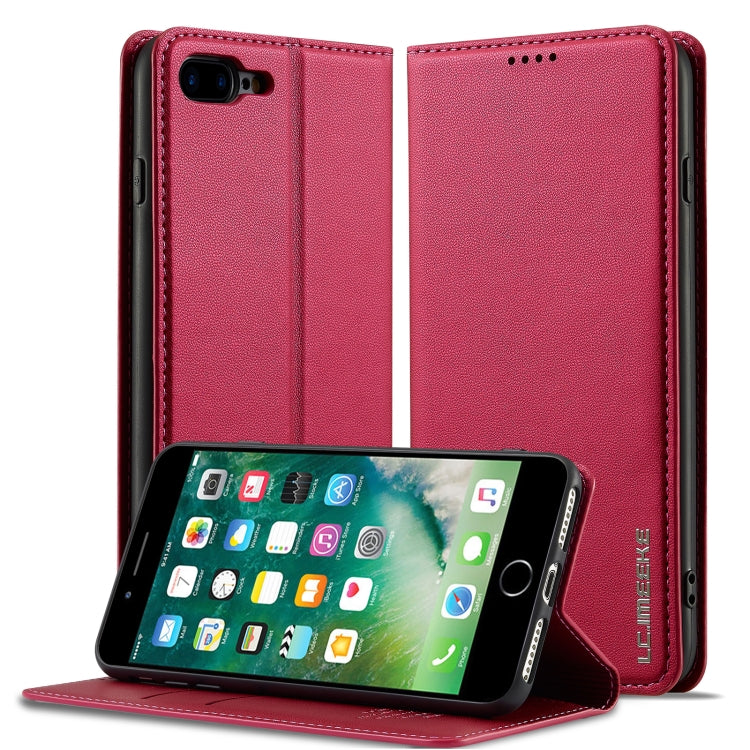 Custodia per telefono in PU con texture fine e satinata serie L1 LC.IMEEKE, For iPhone XR, For iPhone XS Max, For iPhone 7 Plus / 8 Plus