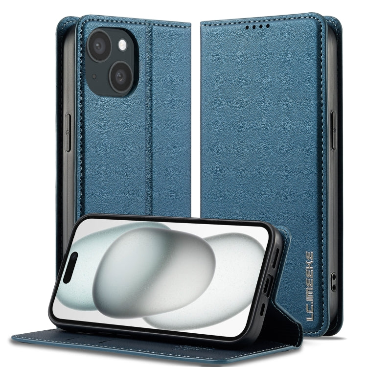 Custodia per telefono in PU con texture fine e satinata serie L1 LC.IMEEKE, For iPhone 16, For iPhone 15, For iPhone 14 / 13, For iPhone 14 Pro