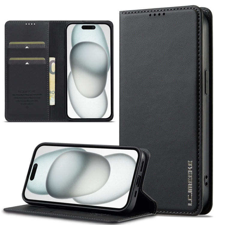 Custodia per telefono in PU con texture fine e satinata serie L1 LC.IMEEKE, For iPhone 16, For iPhone 15, For iPhone 14 / 13, For iPhone 14 Pro
