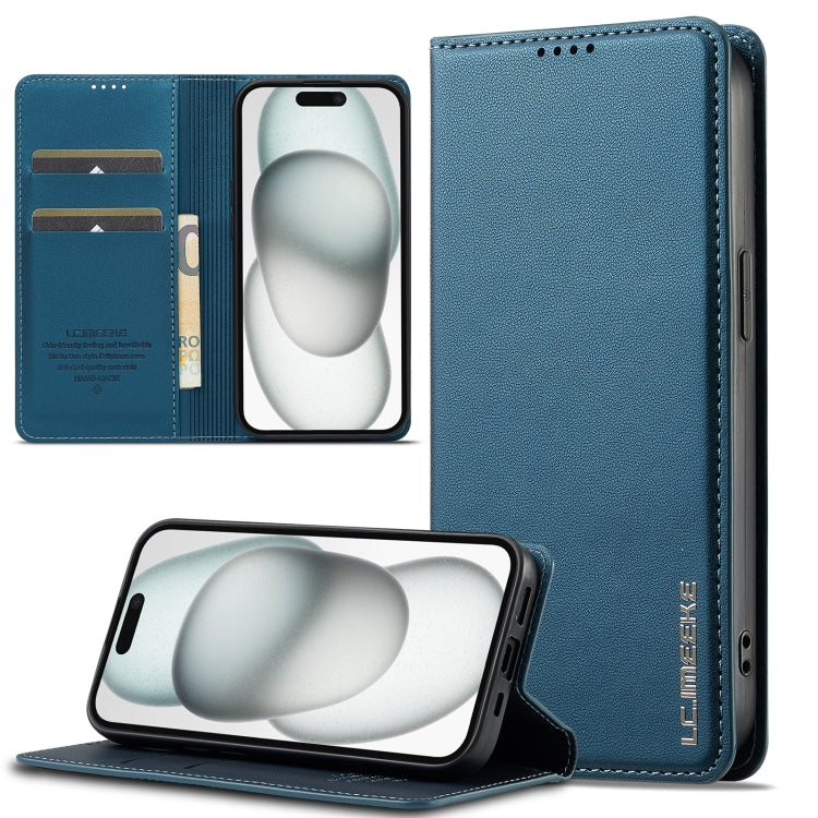 Custodia per telefono in PU con texture fine e satinata serie L1 LC.IMEEKE, For iPhone 16, For iPhone 15, For iPhone 14 / 13, For iPhone 14 Pro