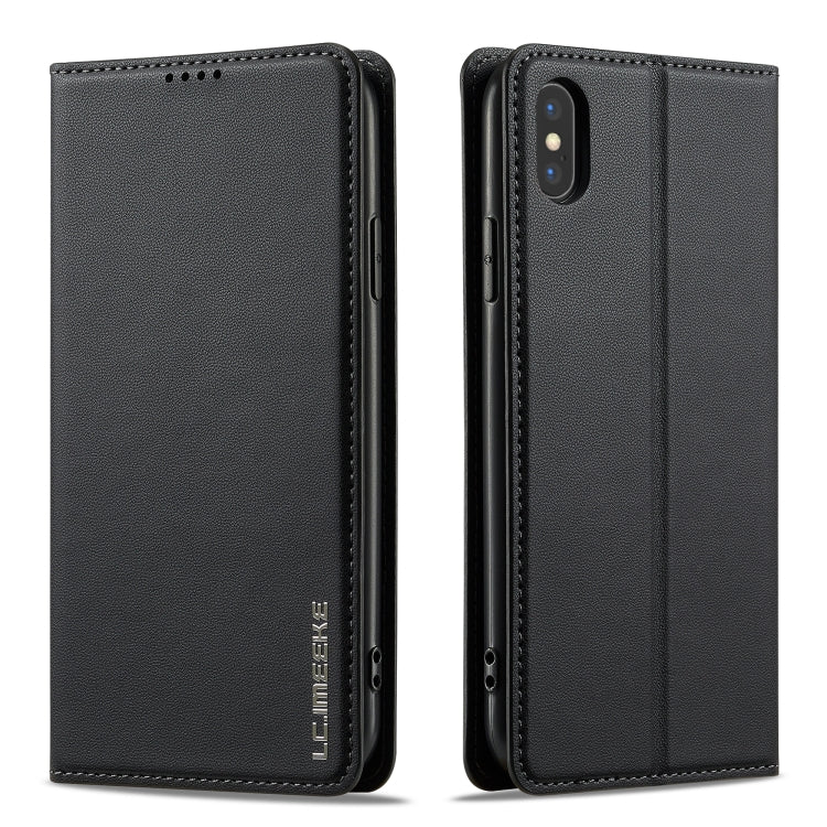 Custodia per telefono in PU con texture fine e satinata serie L1 LC.IMEEKE, For iPhone XR, For iPhone XS Max, For iPhone 7 Plus / 8 Plus