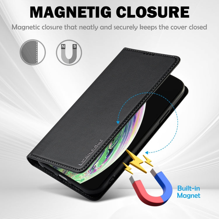 Custodia per telefono in PU con texture fine e satinata serie L1 LC.IMEEKE, For iPhone XR, For iPhone XS Max, For iPhone 7 Plus / 8 Plus