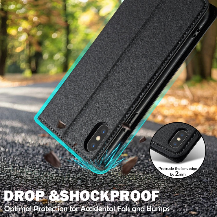 Custodia per telefono in PU con texture fine e satinata serie L1 LC.IMEEKE, For iPhone XR, For iPhone XS Max, For iPhone 7 Plus / 8 Plus
