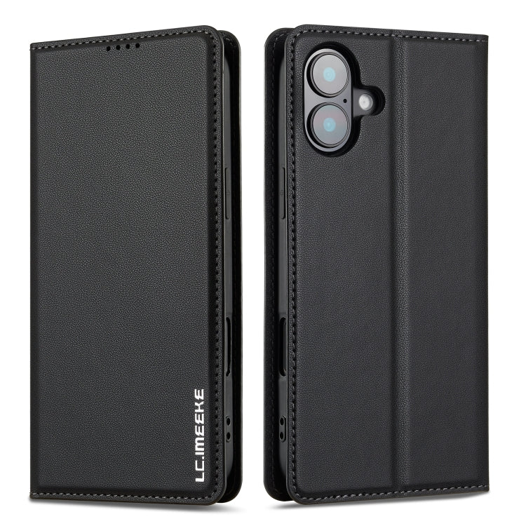 Custodia per telefono in PU con texture fine e satinata serie L1 LC.IMEEKE, For iPhone 16, For iPhone 15, For iPhone 14 / 13, For iPhone 14 Pro