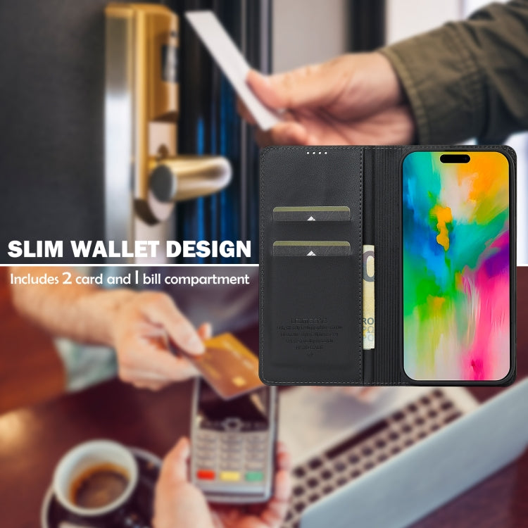 Custodia per telefono in PU con texture fine e satinata serie L1 LC.IMEEKE, For iPhone 16, For iPhone 15, For iPhone 14 / 13, For iPhone 14 Pro
