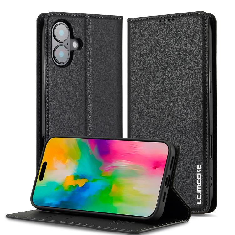 Custodia per telefono in PU con texture fine e satinata serie L1 LC.IMEEKE, For iPhone 16e / 17e, For iPhone 17 Pro Max, For iPhone 17 Pro, For iPhone 17