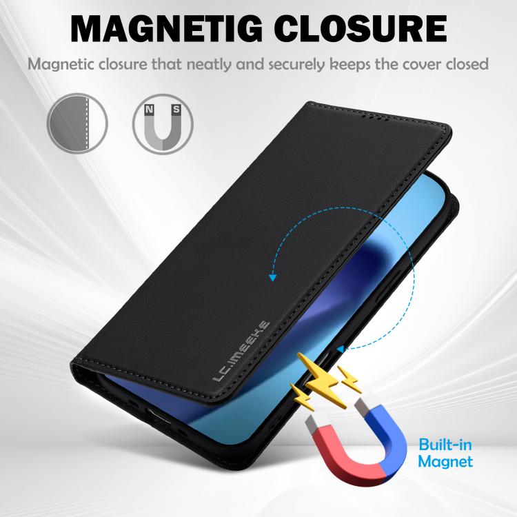 Custodia per telefono in PU con texture fine e satinata serie L1 LC.IMEEKE, For iPhone Air, For iPhone 16 Pro Max, For iPhone 16 Pro, For iPhone 16 Plus