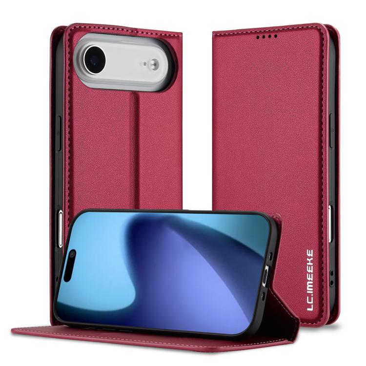Custodia per telefono in PU con texture fine e satinata serie L1 LC.IMEEKE, For iPhone Air, For iPhone 16 Pro Max, For iPhone 16 Pro, For iPhone 16 Plus