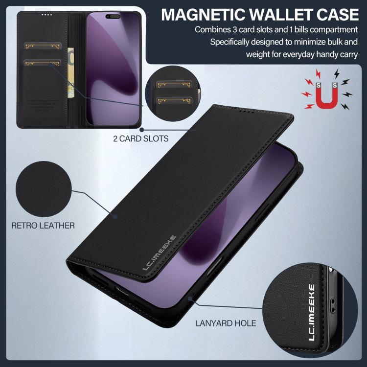Custodia per telefono in PU con texture fine e satinata serie L1 LC.IMEEKE, For iPhone 17 Pro Max, For iPhone 17 Pro, For iPhone 17, For iPhone 17 Air