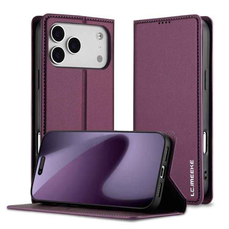 Custodia per telefono in PU con texture fine e satinata serie L1 LC.IMEEKE, For iPhone 16e / 17e, For iPhone 17 Pro Max, For iPhone 17 Pro, For iPhone 17