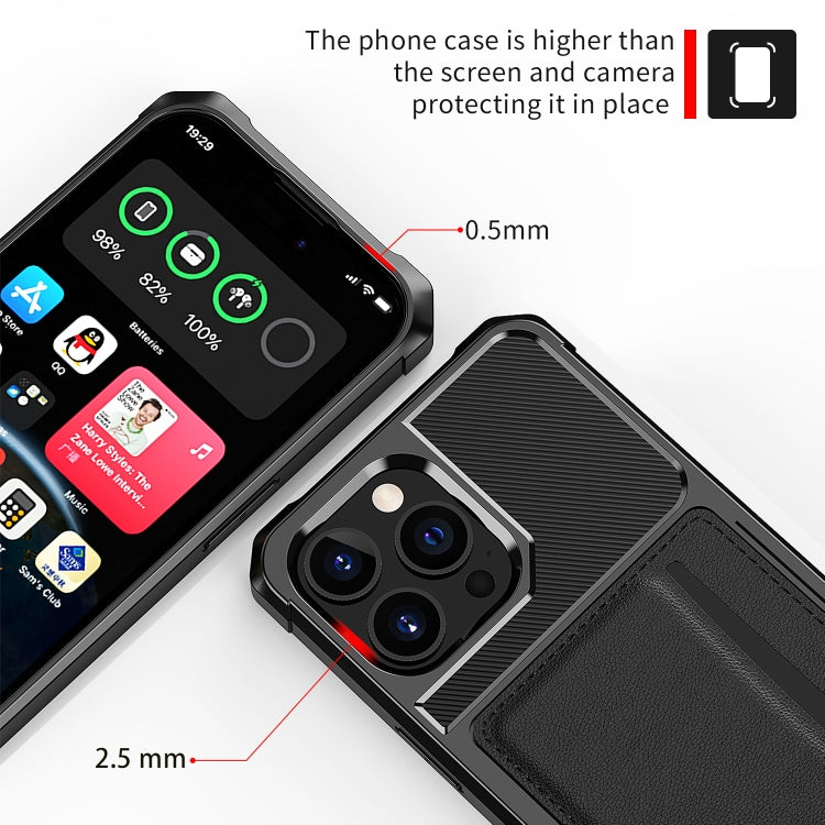 Custodia per telefono con slot per schede ZM02, For iPhone 15 Pro Max, For iPhone 15 Pro, For iPhone 15 Plus, For iPhone 15