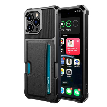 Custodia per telefono con slot per schede ZM02, For iPhone 15 Pro Max, For iPhone 15 Pro, For iPhone 15 Plus, For iPhone 15