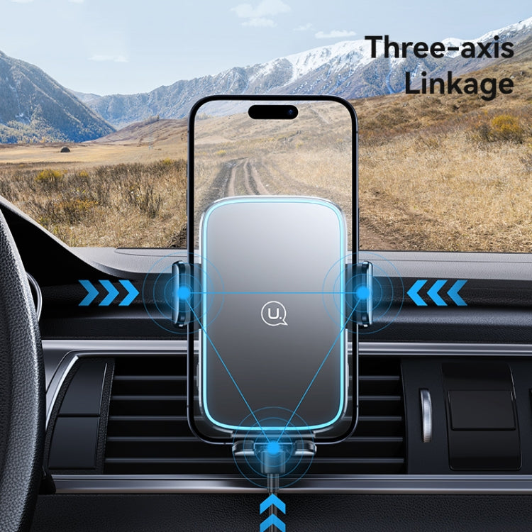 USAMS CD230 15W Accurate Aligment Supporto per telefono da auto con ricarica wireless e ventosa, CD230