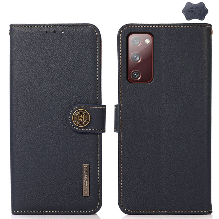 Custodia per telefono RFID in vera pelle KHAZNEH Custer, For Samsung Galaxy A07 5G, For Samsung Galaxy A17 5G, For Samsung Galaxy A56 5G, For Samsung Galaxy A26 5G, For Samsung Galaxy A36, For Samsung Galaxy A16 5G, For Samsung Galaxy A06 4G