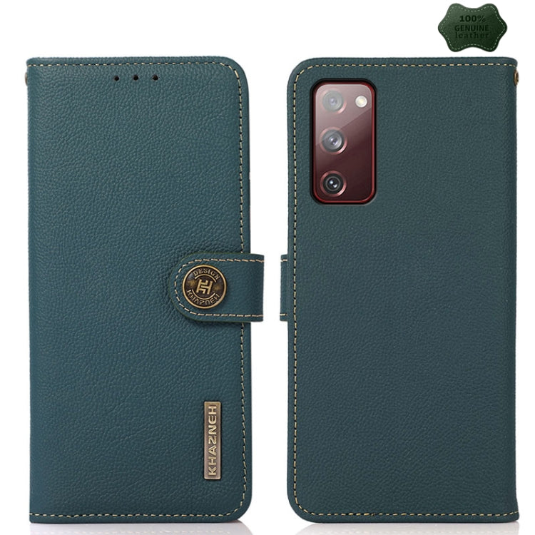Custodia per telefono RFID in vera pelle KHAZNEH Custer, For Samsung Galaxy A07 5G, For Samsung Galaxy A17 5G, For Samsung Galaxy A56 5G, For Samsung Galaxy A26 5G, For Samsung Galaxy A36, For Samsung Galaxy A16 5G, For Samsung Galaxy A06 4G