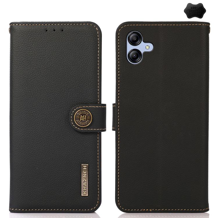 Custodia per telefono RFID in vera pelle KHAZNEH Custer, For Samsung Galaxy A07 5G, For Samsung Galaxy A17 5G, For Samsung Galaxy A56 5G, For Samsung Galaxy A26 5G, For Samsung Galaxy A36, For Samsung Galaxy A16 5G, For Samsung Galaxy A06 4G