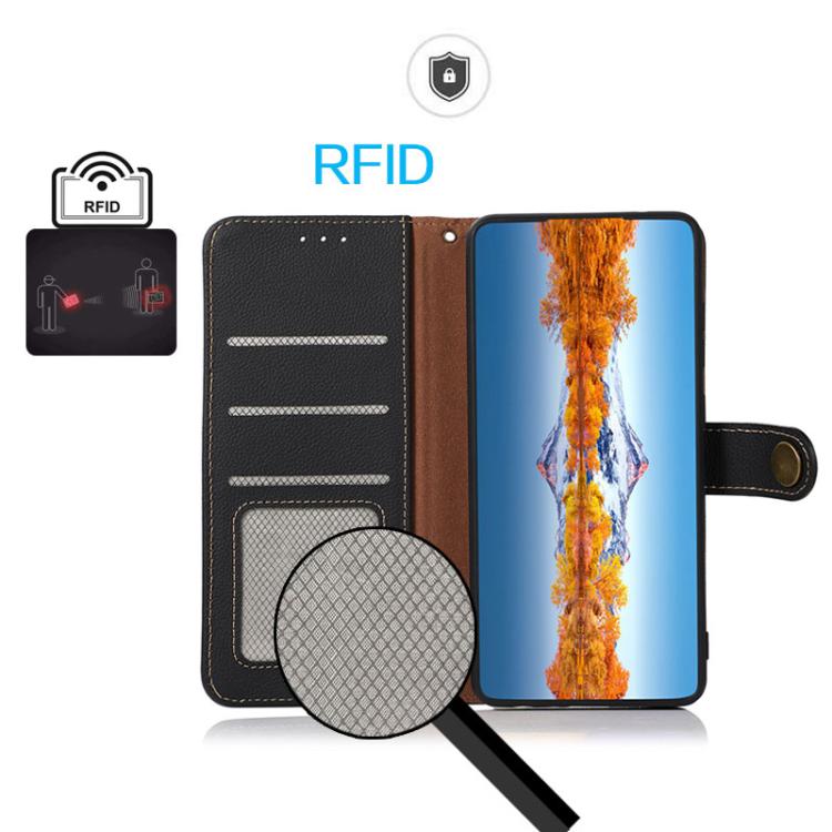 Custodia per telefono RFID in vera pelle KHAZNEH Custer, For Samsung Galaxy A07 5G, For Samsung Galaxy A17 5G, For Samsung Galaxy A56 5G, For Samsung Galaxy A26 5G, For Samsung Galaxy A36, For Samsung Galaxy A16 5G, For Samsung Galaxy A06 4G