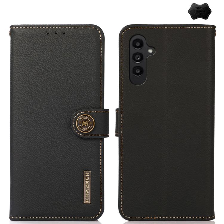 Custodia per telefono RFID in vera pelle KHAZNEH Custer, For Samsung Galaxy A37 5G, For Samsung Galaxy A27 5G, For Samsung Galaxy A07 5G, For Samsung Galaxy A17 5G, For Samsung Galaxy A56 5G, For Samsung Galaxy A26 5G, For Samsung Galaxy A36           ...