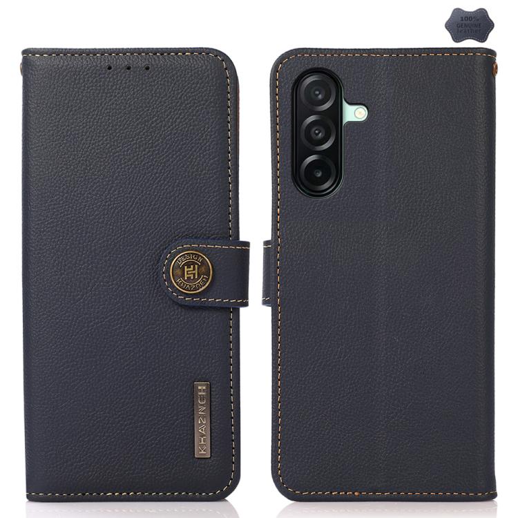 Custodia per telefono RFID in vera pelle KHAZNEH Custer, For Samsung Galaxy A37 5G, For Samsung Galaxy A27 5G, For Samsung Galaxy A07 5G, For Samsung Galaxy A17 5G, For Samsung Galaxy A56 5G, For Samsung Galaxy A26 5G, For Samsung Galaxy A36           ...