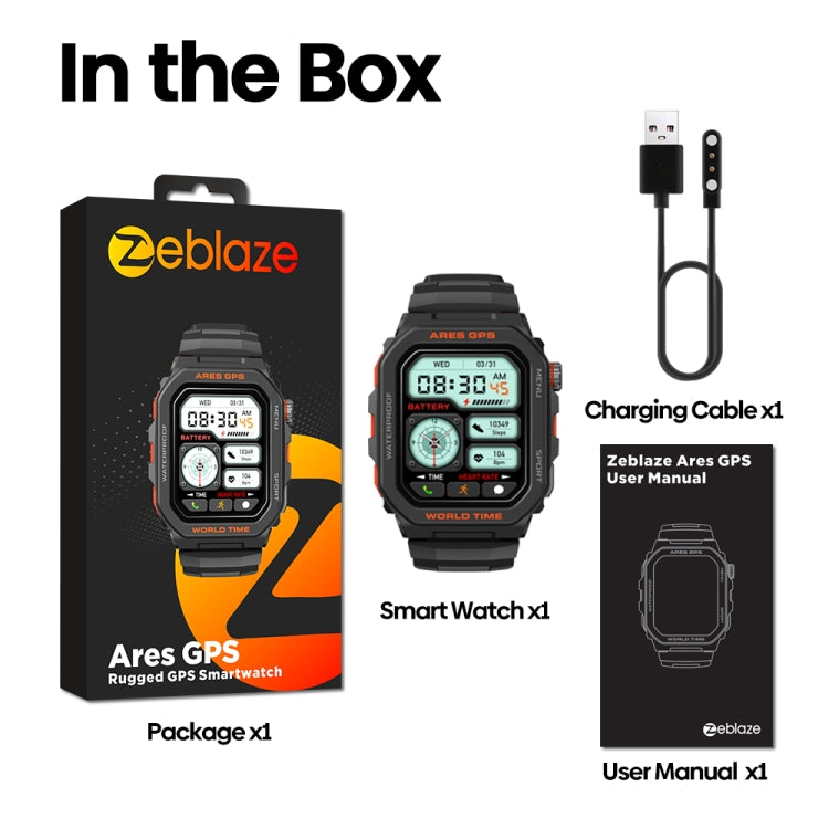 Zeblaze Ares GPS – Smartwatch Robusto con GPS Integrato, Cardiofrequenzimetro e Monitor Ossigeno (Pulse Ox)