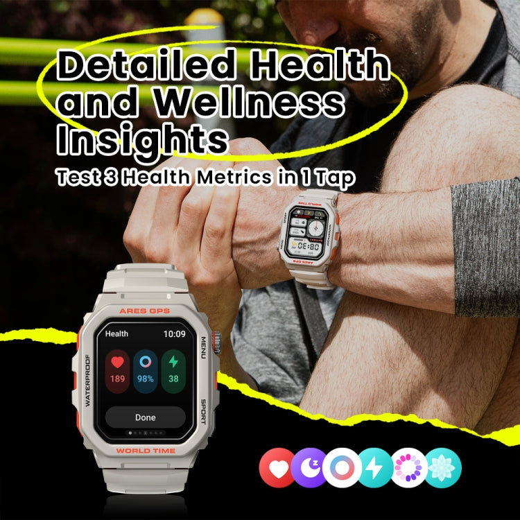 Zeblaze Ares GPS – Smartwatch Robusto con GPS Integrato, Cardiofrequenzimetro e Monitor Ossigeno (Pulse Ox)