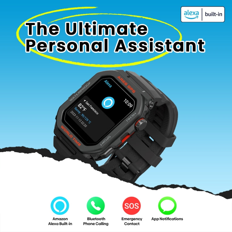 Zeblaze Ares GPS – Smartwatch Robusto con GPS Integrato, Cardiofrequenzimetro e Monitor Ossigeno (Pulse Ox)