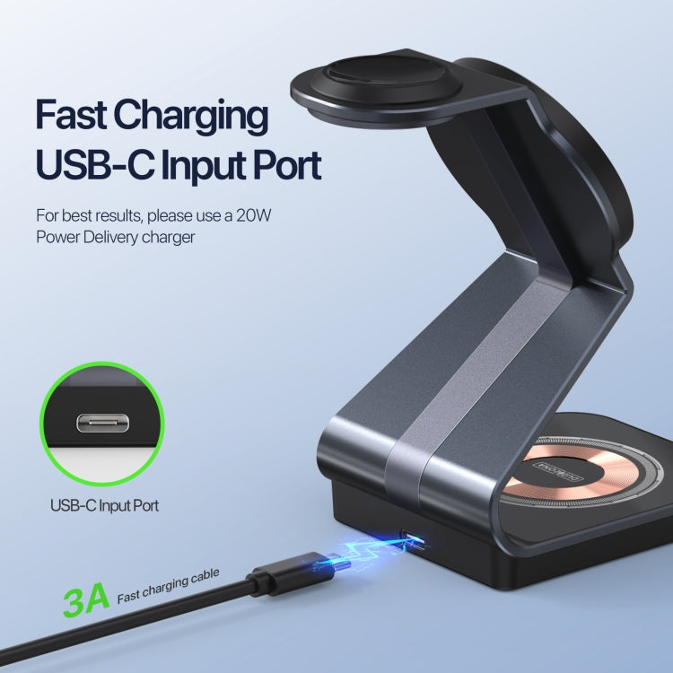 DUZZONA W21 Qi2 15W 3 in 1 Supporto Caricabatterie Magnetico Wireless, W21