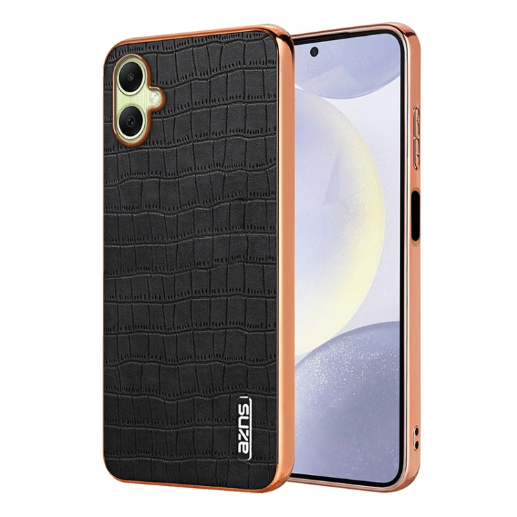 Custodia per telefono con copertura totale AZNS con struttura elettrolitica e texture coccodrillo, For Samsung Galaxy A06 4G