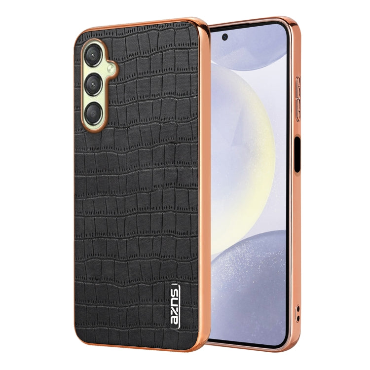 Custodia per telefono con copertura totale AZNS con struttura elettrolitica e texture coccodrillo, For Samsung Galaxy A16 5G, For Samsung Galaxy A06 4G