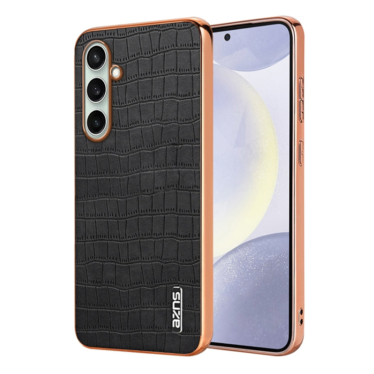 Custodia per telefono con copertura totale AZNS con struttura elettrolitica e texture coccodrillo, For Samsung Galaxy A56 5G, For Samsung Galaxy A26 5G, For Samsung Galaxy A36, For Samsung Galaxy A16 5G