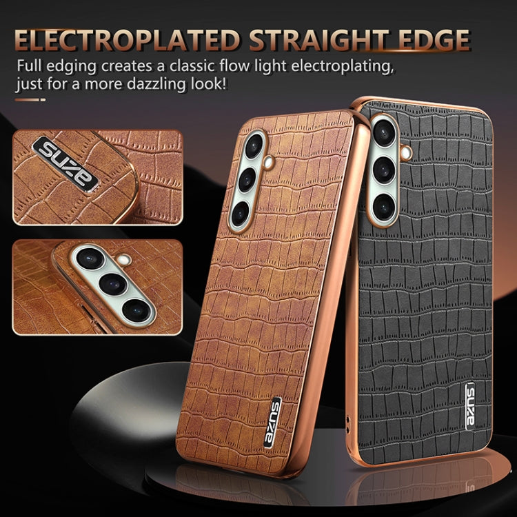 Custodia per telefono con copertura totale AZNS con struttura elettrolitica e texture coccodrillo