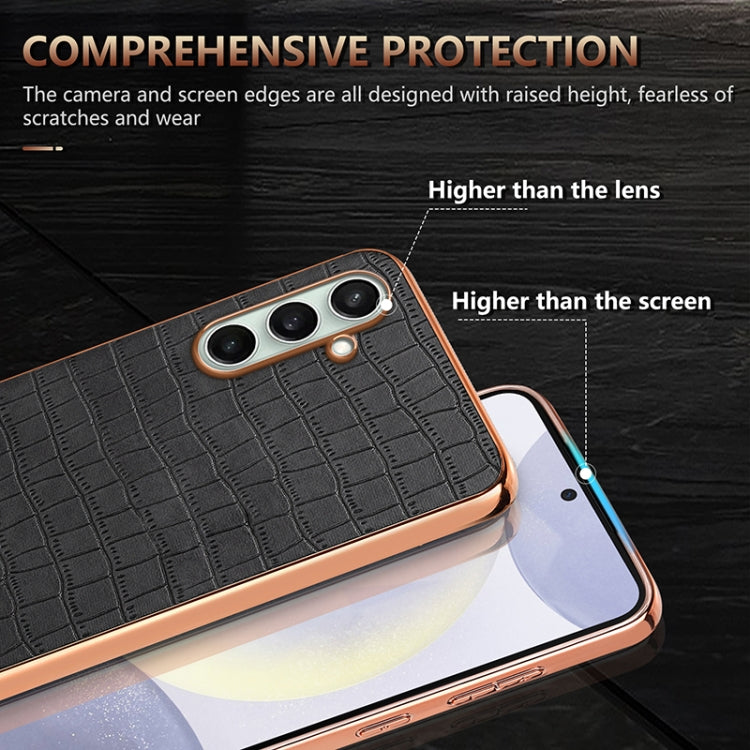 Custodia per telefono con copertura totale AZNS con struttura elettrolitica e texture coccodrillo