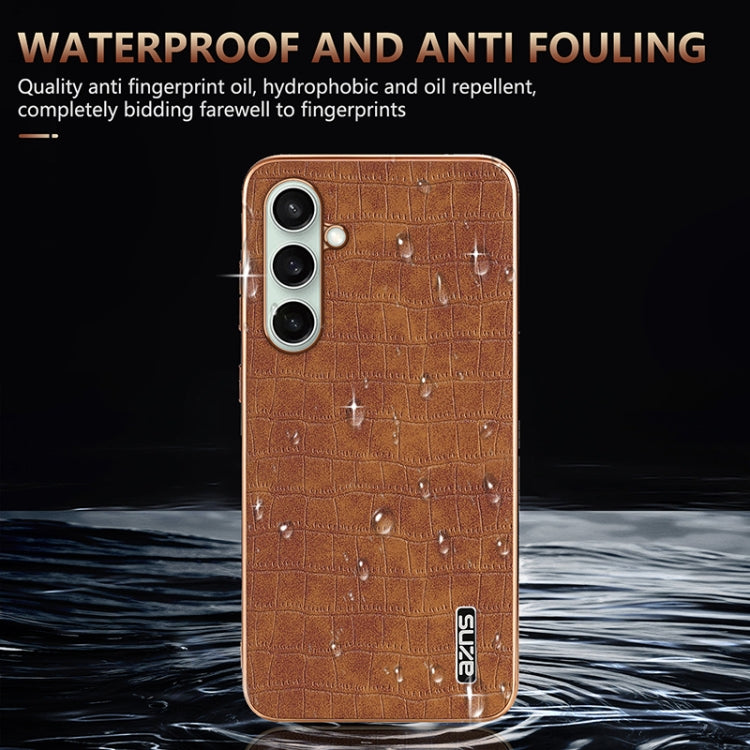 Custodia per telefono con copertura totale AZNS con struttura elettrolitica e texture coccodrillo