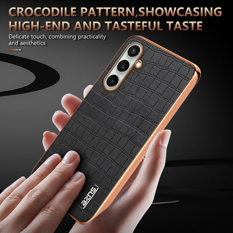 Custodia per telefono con copertura totale AZNS con struttura elettrolitica e texture coccodrillo