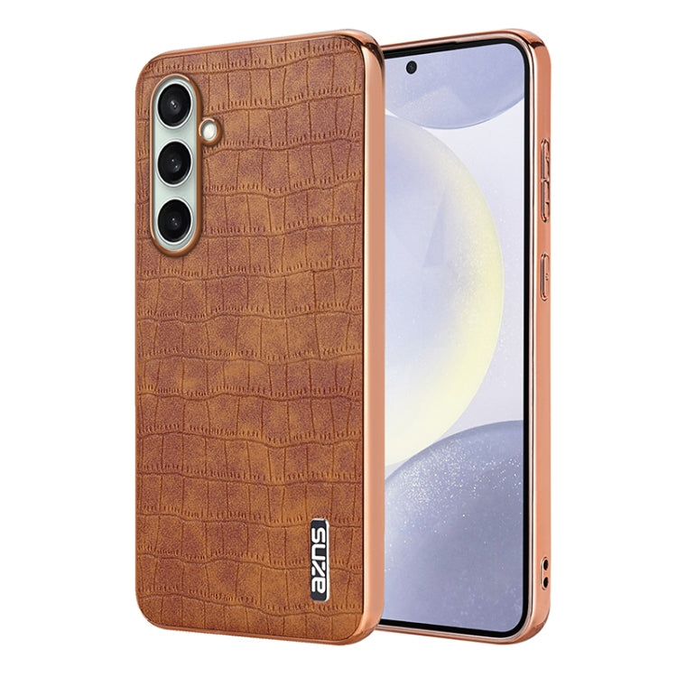 Custodia per telefono con copertura totale AZNS con struttura elettrolitica e texture coccodrillo, For Samsung Galaxy A56 5G, For Samsung Galaxy A26 5G, For Samsung Galaxy A36, For Samsung Galaxy A16 5G