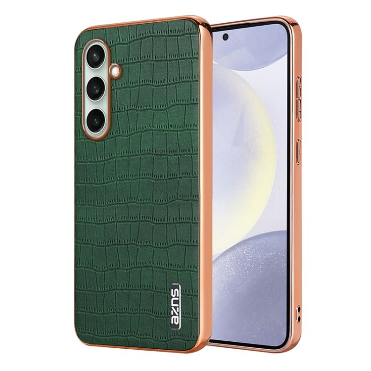 Custodia per telefono con copertura totale AZNS con struttura elettrolitica e texture coccodrillo, For Samsung Galaxy A56 5G, For Samsung Galaxy A26 5G, For Samsung Galaxy A36, For Samsung Galaxy A16 5G