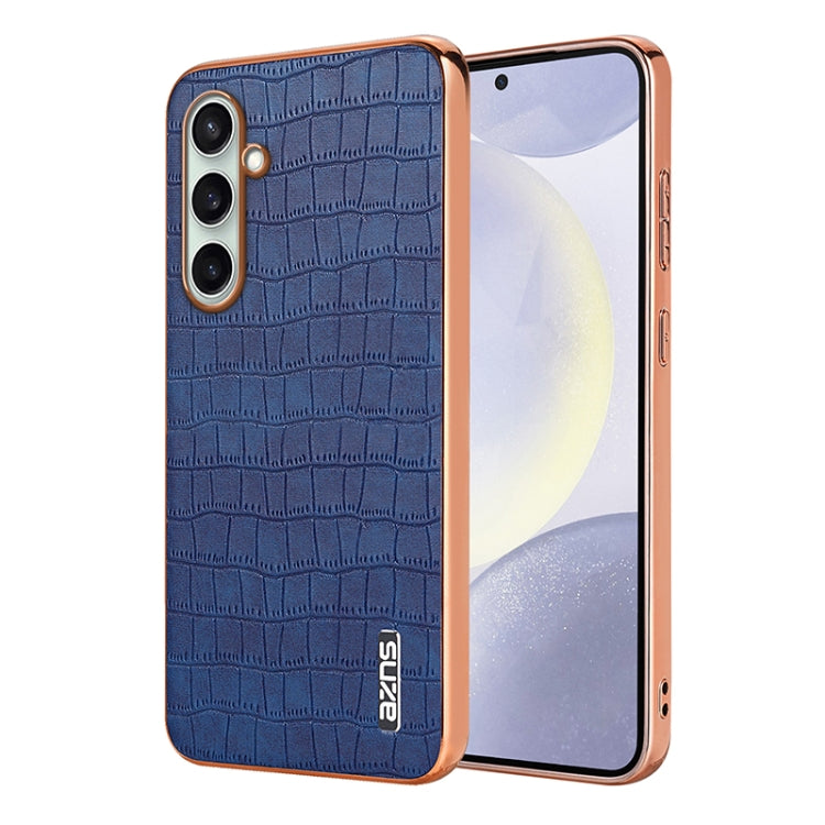 Custodia per telefono con copertura totale AZNS con struttura elettrolitica e texture coccodrillo, For Samsung Galaxy A56 5G, For Samsung Galaxy A26 5G, For Samsung Galaxy A36, For Samsung Galaxy A16 5G