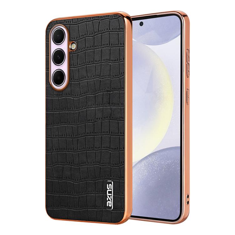 Custodia per telefono con copertura totale AZNS con struttura elettrolitica e texture coccodrillo, For Samsung Galaxy A56 5G, For Samsung Galaxy A26 5G, For Samsung Galaxy A36, For Samsung Galaxy A16 5G