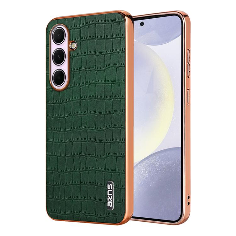 Custodia per telefono con copertura totale AZNS con struttura elettrolitica e texture coccodrillo, For Samsung Galaxy A56 5G, For Samsung Galaxy A26 5G, For Samsung Galaxy A36, For Samsung Galaxy A16 5G