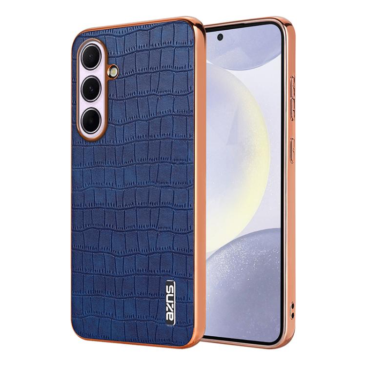 Custodia per telefono con copertura totale AZNS con struttura elettrolitica e texture coccodrillo, For Samsung Galaxy A56 5G, For Samsung Galaxy A26 5G, For Samsung Galaxy A36, For Samsung Galaxy A16 5G