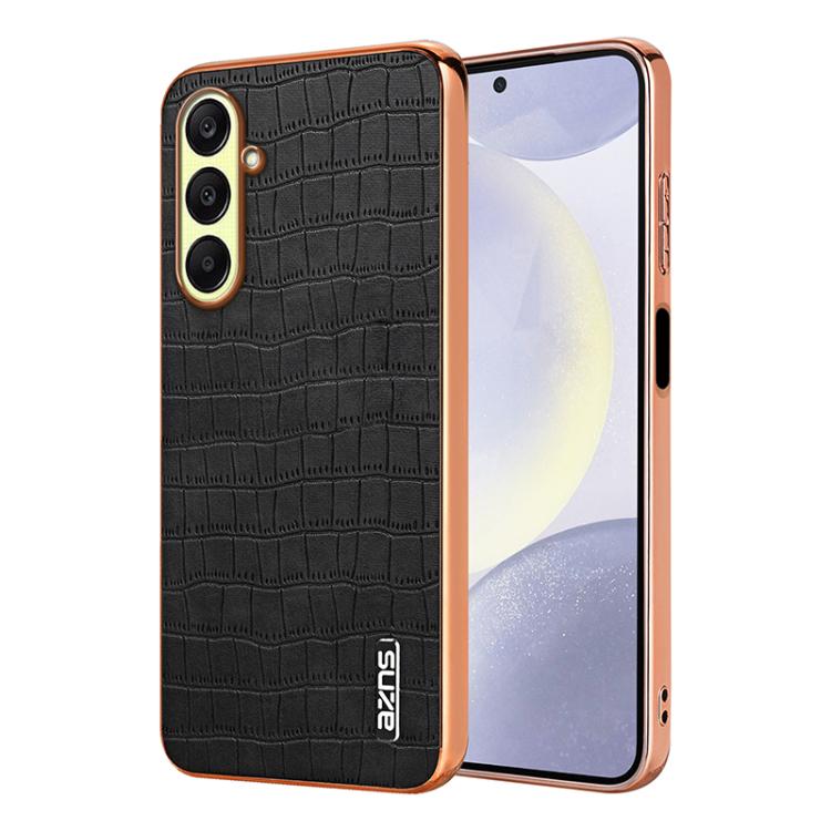 Custodia per telefono con copertura totale AZNS con struttura elettrolitica e texture coccodrillo, For Samsung Galaxy A57 5G, For Samsung Galaxy A37 5G, For Samsung Galaxy A17 4G / 5G, For Samsung Galaxy A07 4G