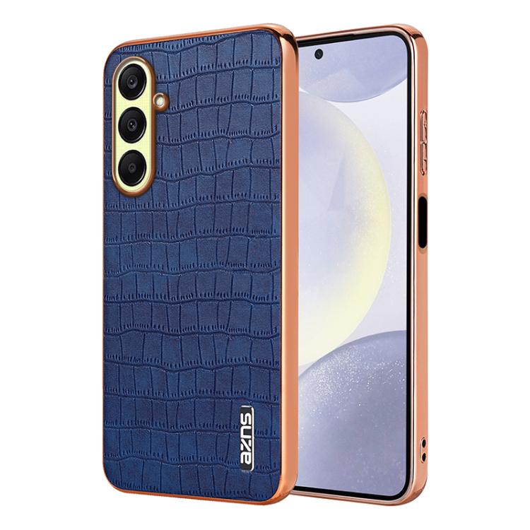 Custodia per telefono con copertura totale AZNS con struttura elettrolitica e texture coccodrillo, For Samsung Galaxy A57 5G, For Samsung Galaxy A37 5G, For Samsung Galaxy A17 4G / 5G, For Samsung Galaxy A07 4G