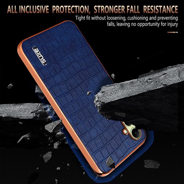 Custodia per telefono con copertura totale AZNS con struttura elettrolitica e texture coccodrillo, For Galaxy A07 / A08 5G / 4G, For Galaxy A17 4G / 5G / A18 5G / 4G, For Samsung Galaxy A57 5G, For Samsung Galaxy A37 5G