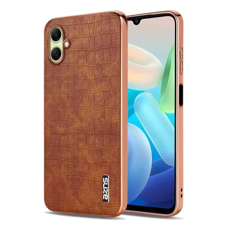 Custodia per telefono con copertura totale AZNS con struttura elettrolitica e texture coccodrillo, For Samsung Galaxy A57 5G, For Samsung Galaxy A37 5G, For Samsung Galaxy A17 4G / 5G, For Samsung Galaxy A07 4G