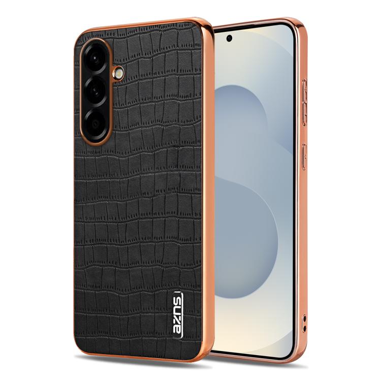 Custodia per telefono con copertura totale AZNS con struttura elettrolitica e texture coccodrillo, For Samsung Galaxy A57 5G, For Samsung Galaxy A37 5G, For Samsung Galaxy A17 4G / 5G, For Samsung Galaxy A07 4G