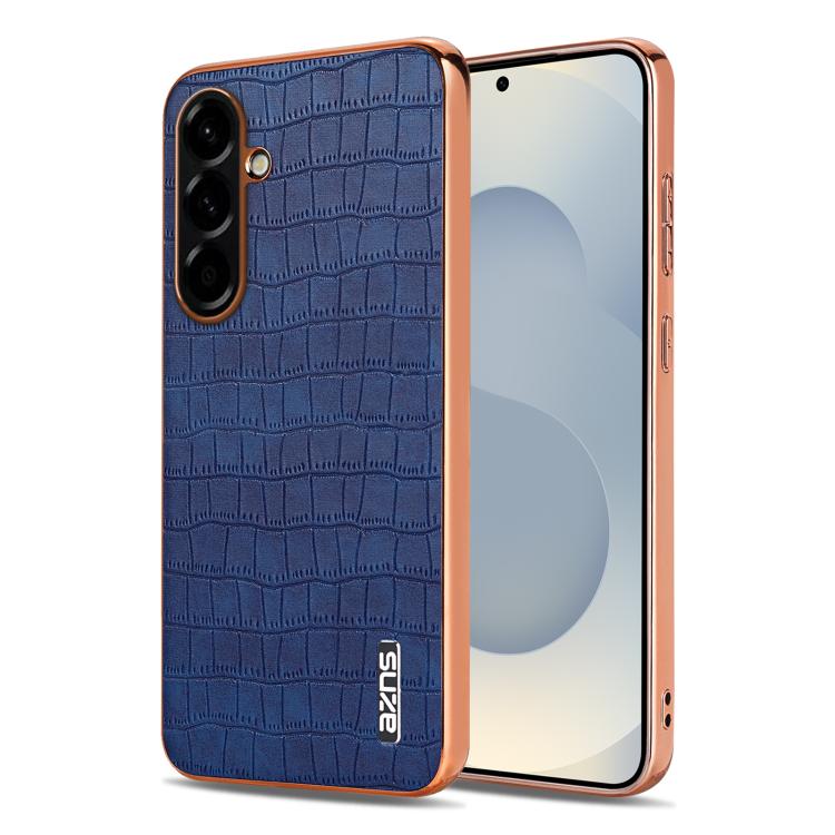 Custodia per telefono con copertura totale AZNS con struttura elettrolitica e texture coccodrillo, For Samsung Galaxy A57 5G, For Samsung Galaxy A37 5G, For Samsung Galaxy A17 4G / 5G, For Samsung Galaxy A07 4G