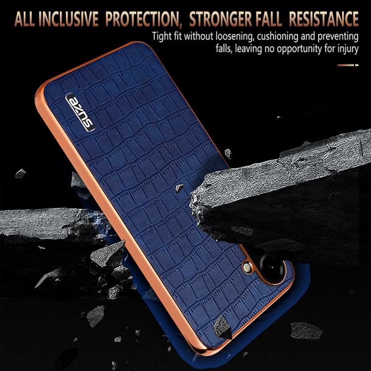 Custodia per telefono con copertura totale AZNS con struttura elettrolitica e texture coccodrillo, For Samsung Galaxy A57 5G, For Samsung Galaxy A37 5G, For Samsung Galaxy A17 4G / 5G, For Samsung Galaxy A07 4G