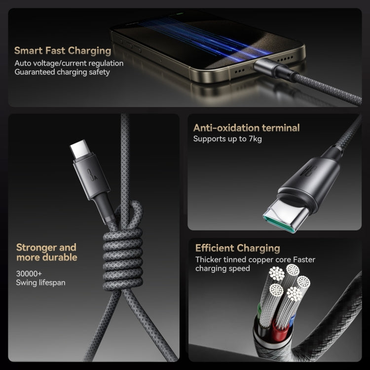 Cavo dati di ricarica rapida JOYROOM S-A50 3A 480Mbps, lunghezza: 1,2 m, USB-A to Type-C Cable, USB-A to 8 Pin Cable, Type-C to Type-C Cable, Type-C to 8 Pin Cable
